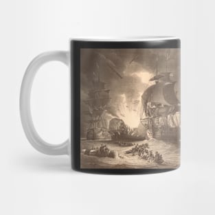 Battle Of The Nile 1798 L'orient In Flames Mug